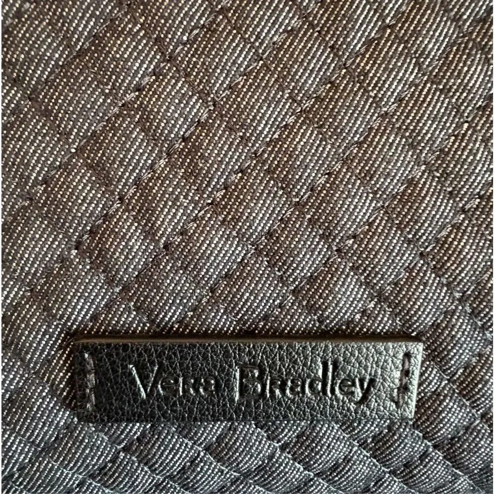 VERA BRADLEY - EUC Iconic Medium Cosmetic Bag/Travel Case in Blue/Grey Denim